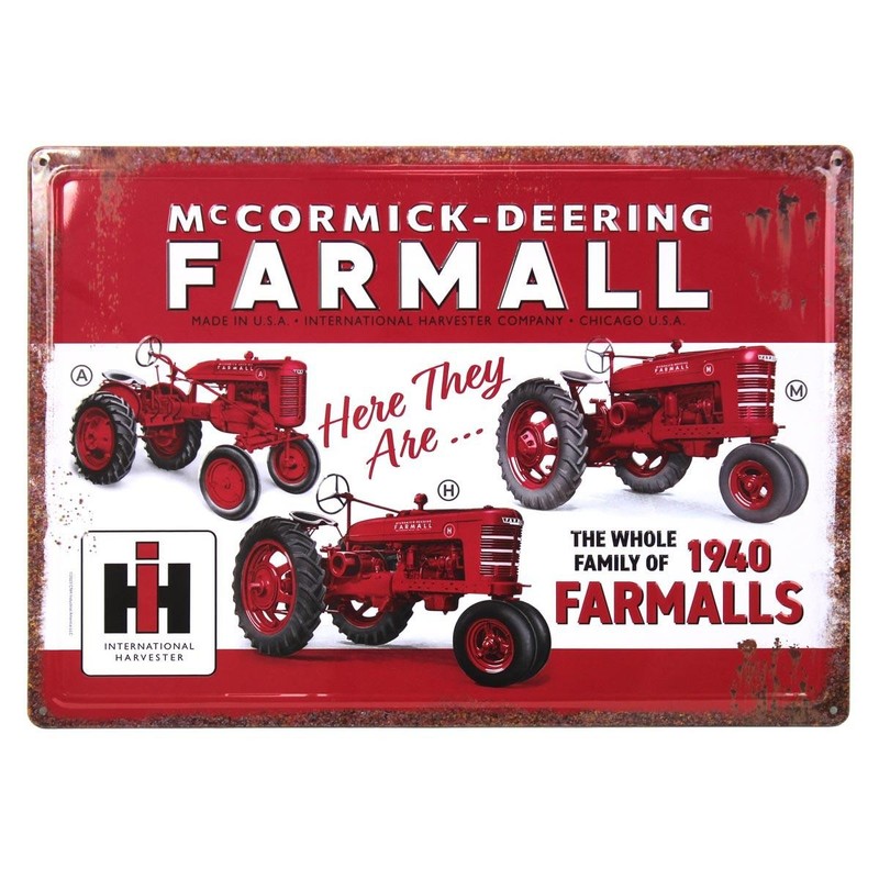 Case IH The Whole Family of 1940 Farmalls Tin Sign, 17in x 12in 42051