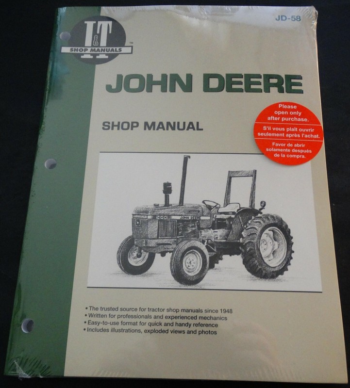 I&T JOHN DEERE TRACTOR SERVICE SHOP MANUAL DIESEL 2150,2155,2255 NEW JD-58