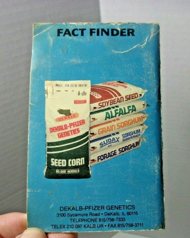 Dekalb Farmers Pocket memo Advertising Agriculture 1980's Vintage Book Farm gallery