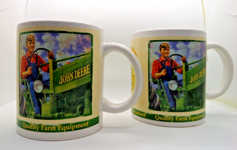 JOHN DEERE Cup Mug Coffee John Deere 2005 Collector Series Mugs ( 2 SETS=4 ) gallery
