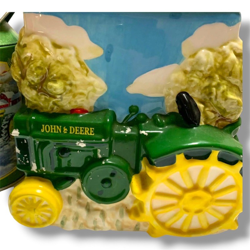 Vintage John Deere Cookie Jar Canister Gibson Ceramic Large Lot gallery