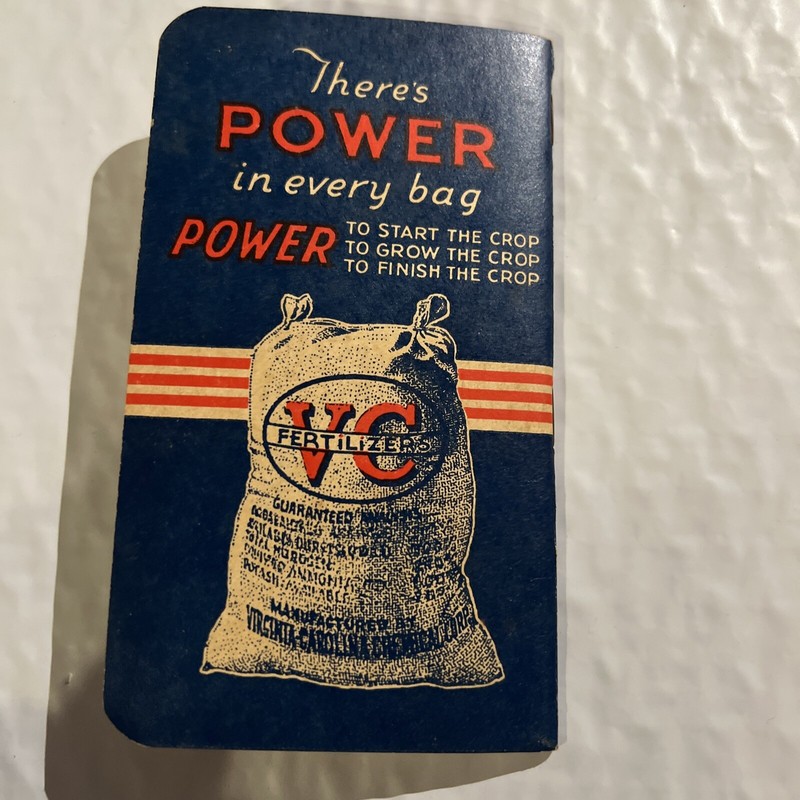 1940s VC Fertilizers Virginia Carolina Chemical Corporation Memo Book Notepad gallery