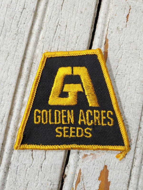 Vintage Golden Acres Seeds Embroidered Work Wear Uniform Patch Feed Farm