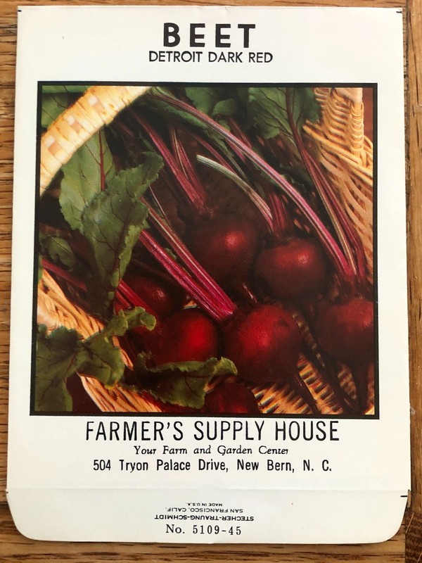 Vintage 1981 Empty Beet Detroit Red Packet Farmer’s Supply House NC Vegetable