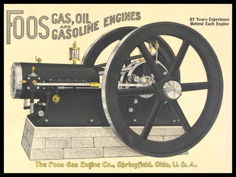 Foos Gas, Oil, & Gasoline Engines Springfield NEW METAL SIGN: 9×12″ & Ships Free
