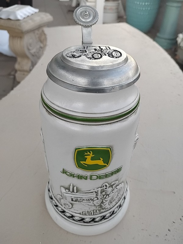 John Deere Collectible BEER STEIN 2003 Handcraft in Brazil with Pewter Lid