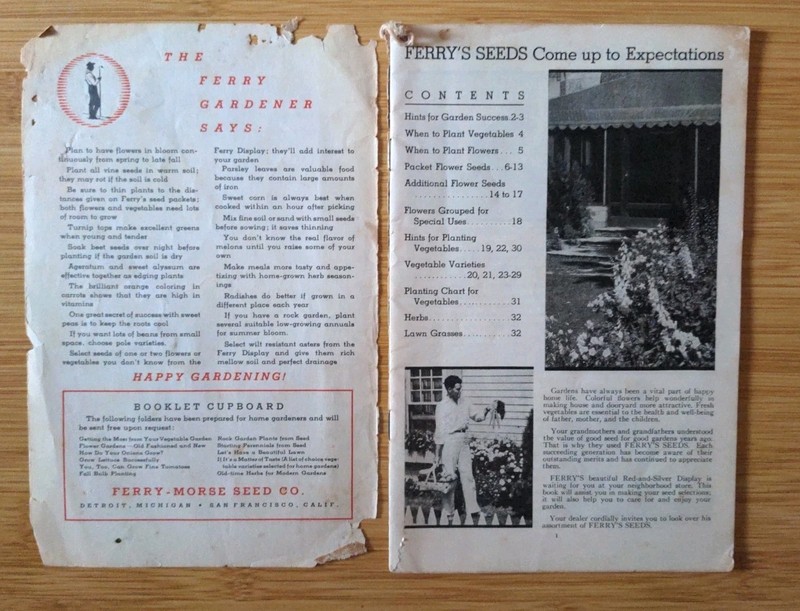 Vintage Ferry's Home Garden Guide Flowers Seeds Booklet Vegetable Gardening gallery