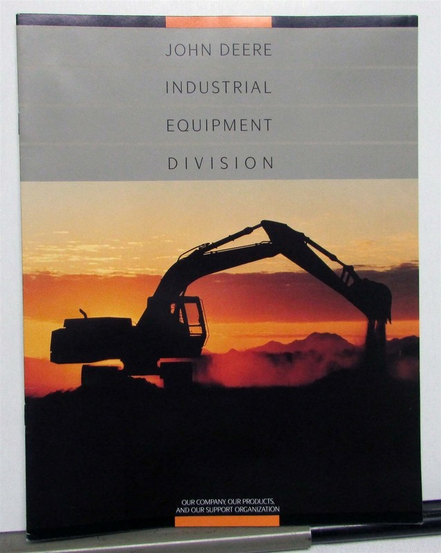1989 John Deere Industrial Equipment Division Info Specs Construction Brochure