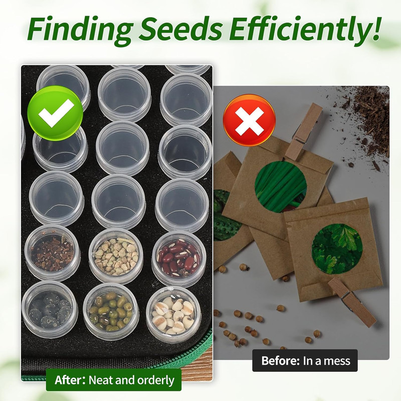 Seed Storage Box, Portable Seed Saving Box, Sturdy Seed Organizer Kit Seed Envel gallery