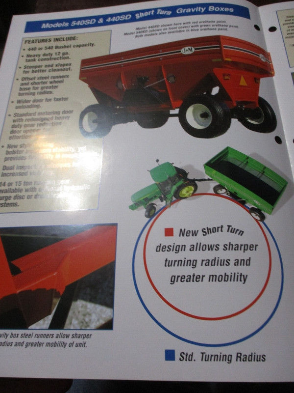 J&M USA-13/15, 525-24, 540SD/440SD Grain Wagon Sales Brochures, 3 items gallery