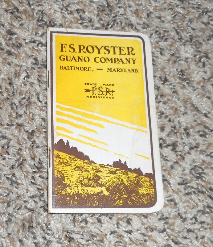 1920 Fs Royster Guano Co Baltimore MD Maryland Fertilizer Notepad Advertising