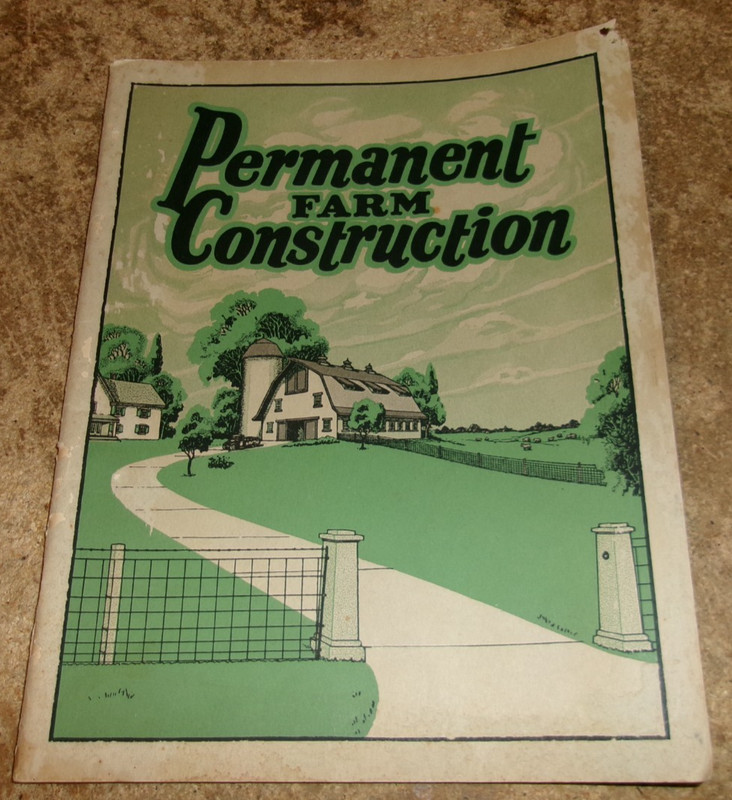 vintage permanent farm construction manual in good shape used
