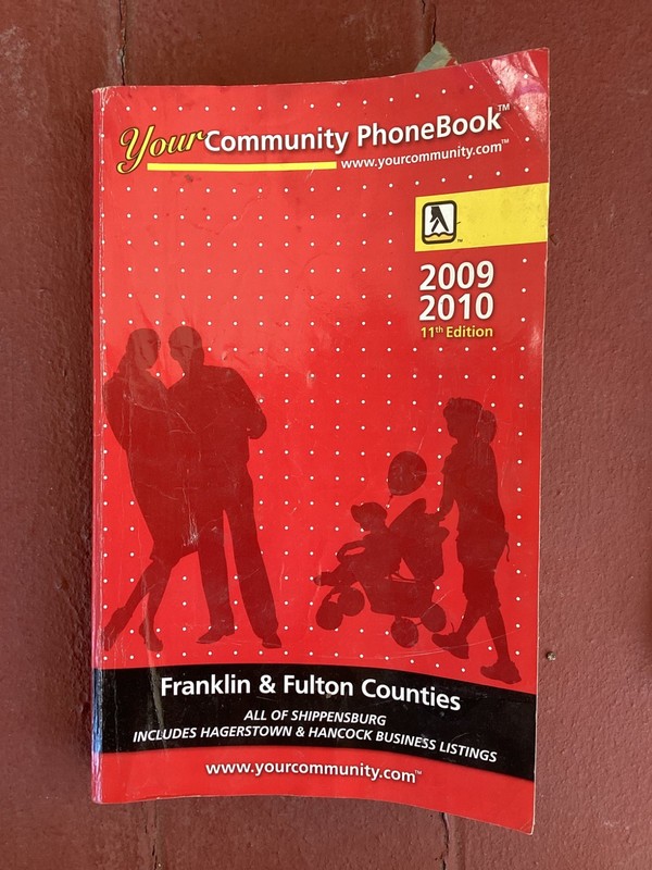 Original Vintage 2009-2010 Franklin & Fulton Counties PA Phonebook