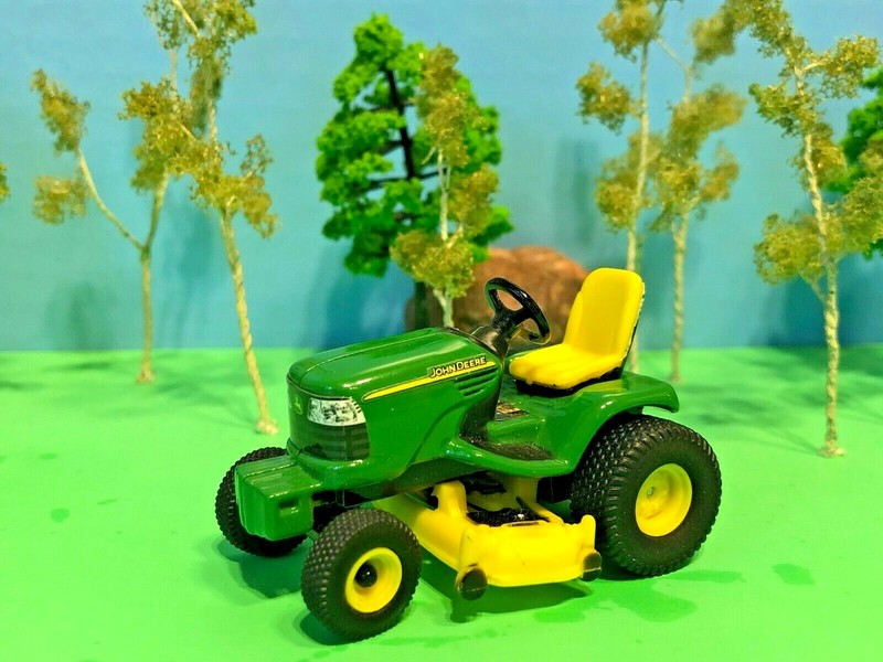 John Deere, Very Cool, Riding Tractor, With Lawn Mower Deck, ERTL Quality, 1/32 gallery