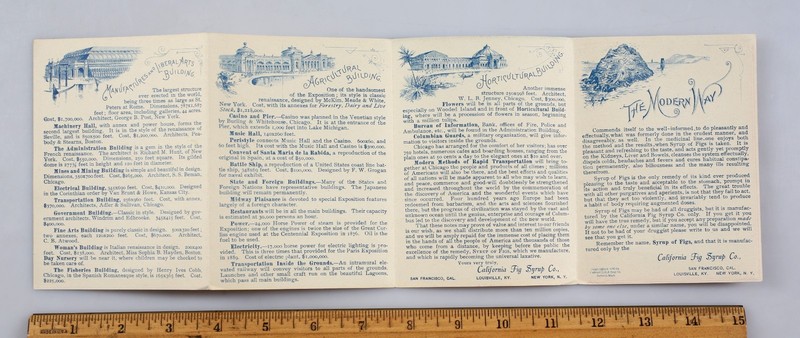 1893 California Fig Syrup Co. World's Fair Columbian Exposition Booklet gallery