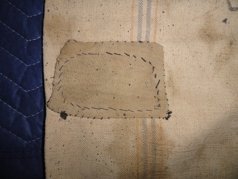 Vintage Fulton's Feed And Seed Bag Hand Stitched Patch 42 x 19" gallery