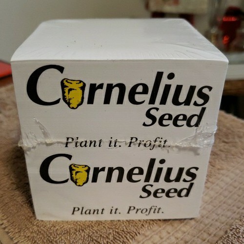 Vintage Cornelius Seed Corn Bellevue Iowa IA Paper Cube