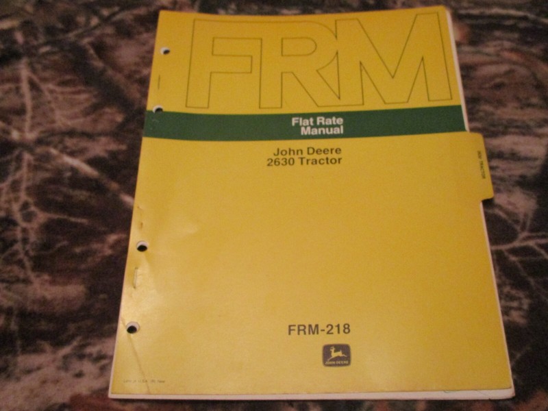 John Deere 2630 Tractor Flat Rate manual Original! FRM-218