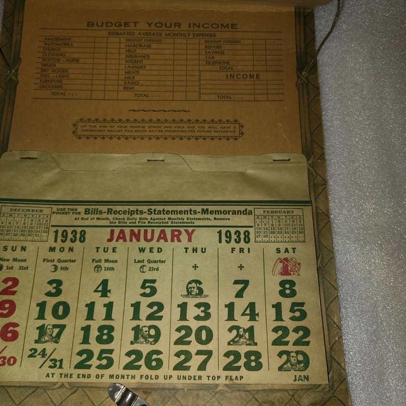 1938 E. W. Miller & Co. Casey Iowa Grain Coal Feed Seed Agricultural Calendar Ad gallery