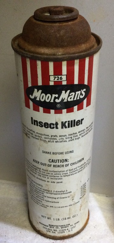 vintage Moor Man’s Feed aerosol can insect killer used
