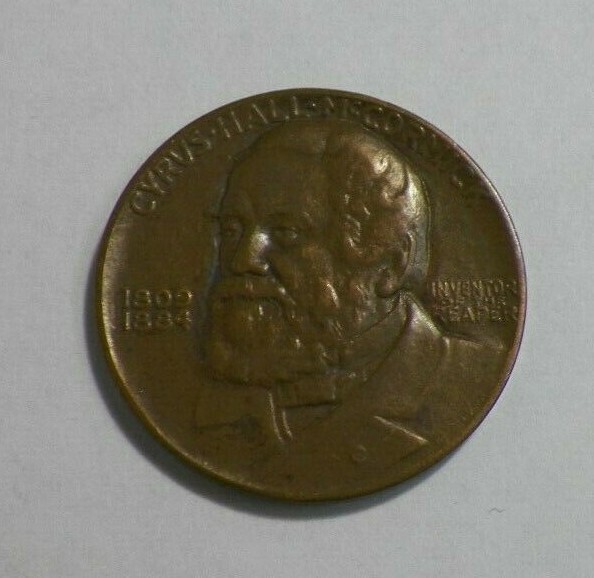 1931 Centennial of the Reaper International Harvester Cyrus Hall McCormick Coin
