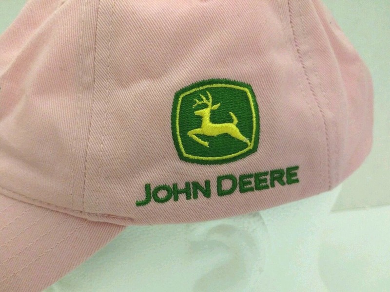 Quality Equipment John Deere Tractor Hat Cap Pink