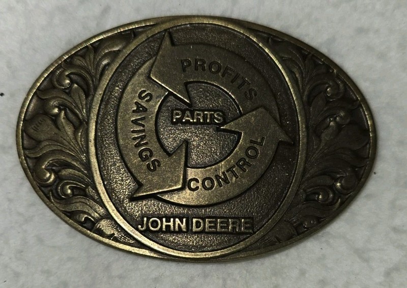 John Deere Belt Buckle 1994 Parts Expo New Orleans Dealer Survey Limited Ed jd