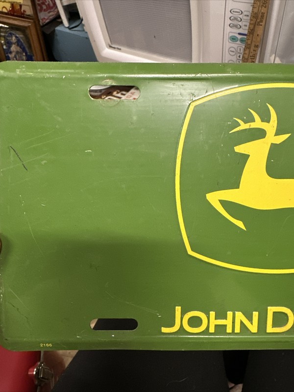 John Deere License Plate/ Licensed Product 2165 And 49x95 Green/yellow Colored gallery