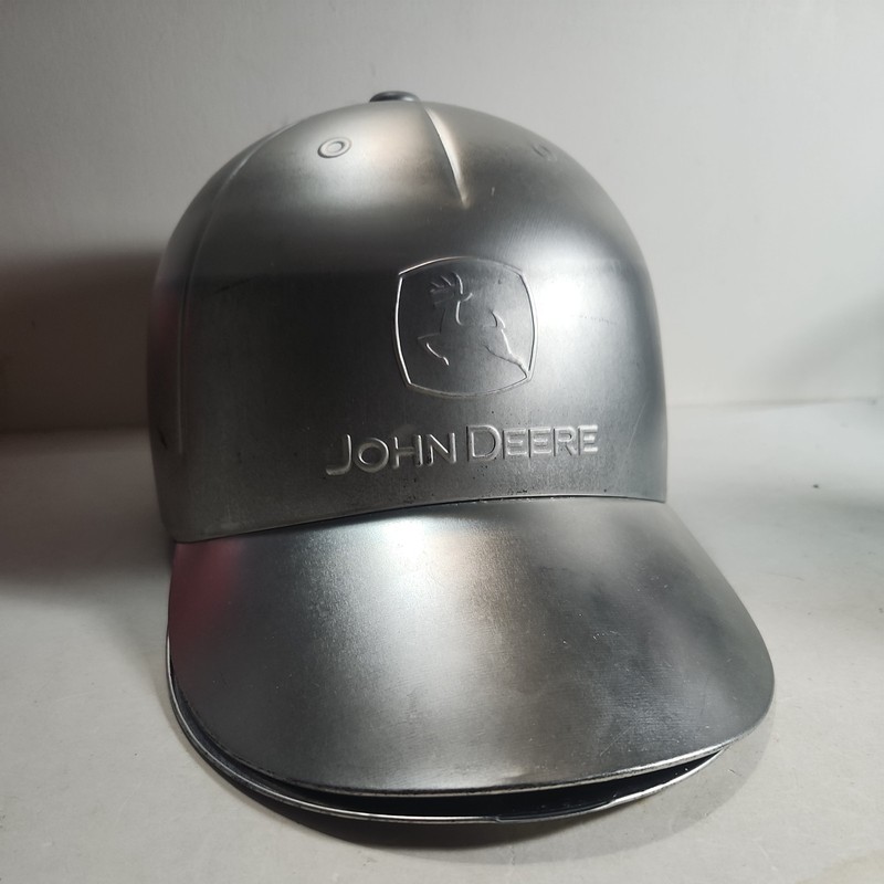 John Deere Hat Tin With Hat New Green Hat still inside s/n: 03816