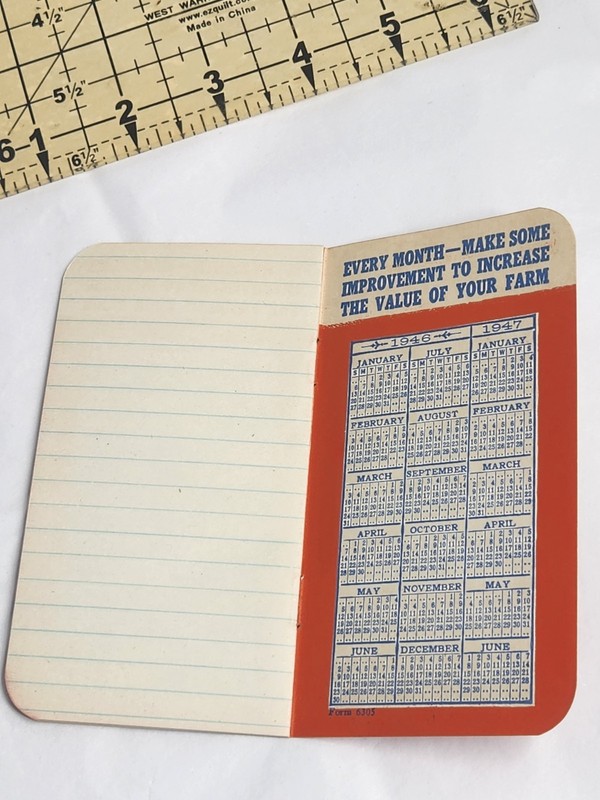 1946-47 USS American Fence Memorandum Book Boone Grove,IN NOS Patriotic gallery