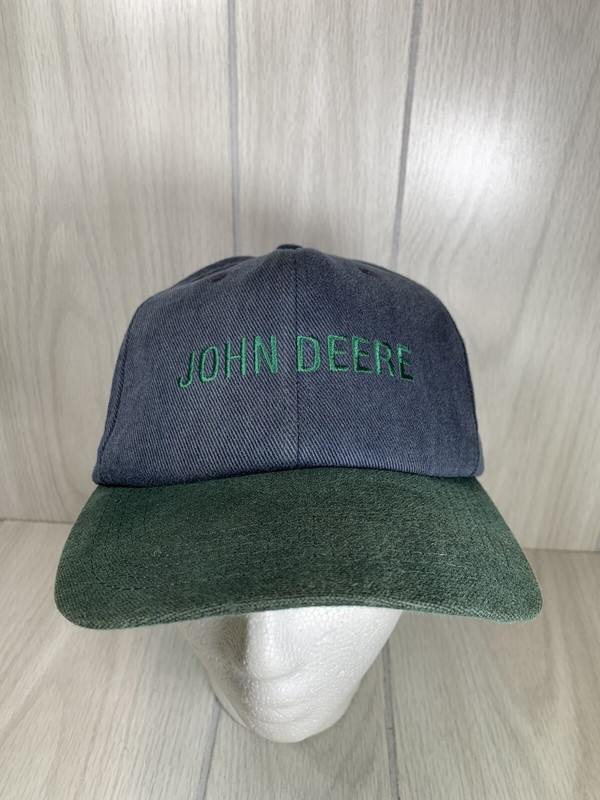 John Deere Hat Cap Blue Denim K Products Snapback Trucker Farm Printed Name