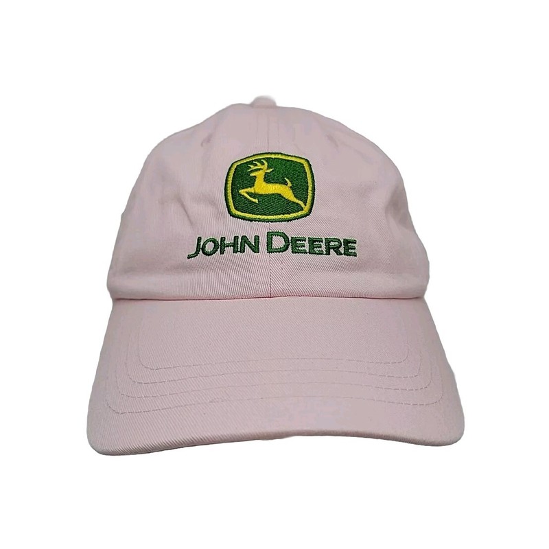 Women’s Pink John Deere Hat Baseball Cap Adjustable Strapback Ladies Girls Adult