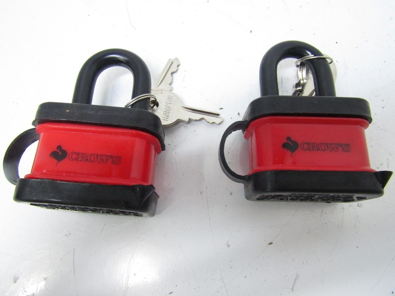 Lot of 2 Crow’s Indoor / Outdoor Padlocks Seed Corn Farmer Collectors RARE!