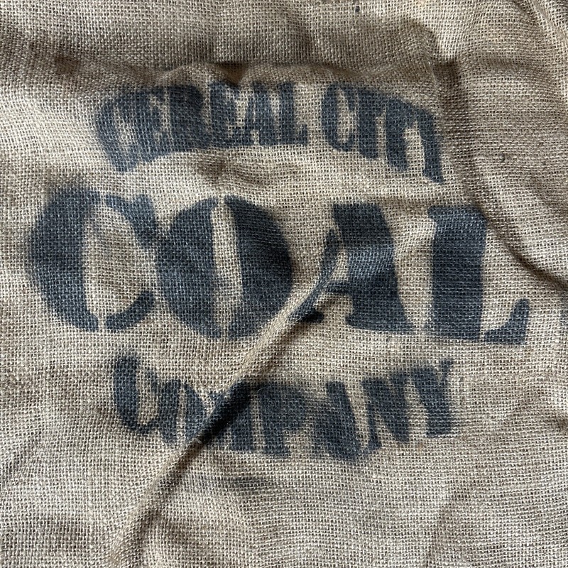 Vintage Burlap Sack Cereal City Coal Company Battle Creek MI Farm Decor 40”x24” gallery