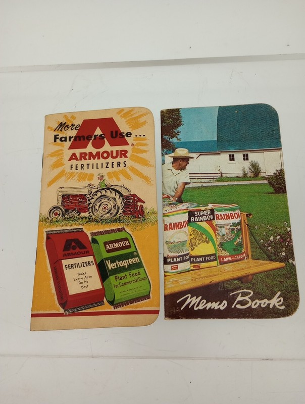 VTG 1961 Memo Books Fertilizer Advertising Super Rainbow& Armour Read 1 Unused