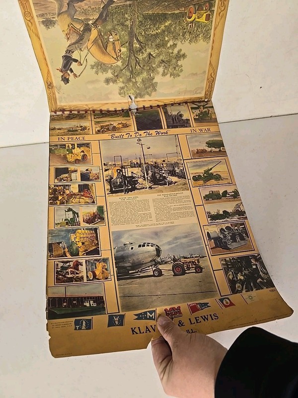 Vintage Minneapolis-Moline Klavine & Lewis Geneseo IL Advertising 1946 Calendar gallery
