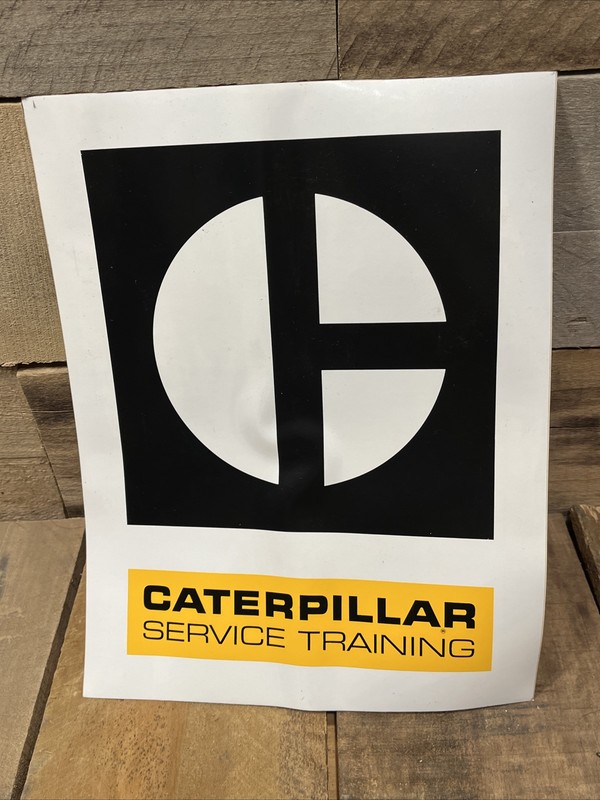 Vintage CAT Service Training Sticker Decal NOS Block C Logo 9”x11.5” HBK