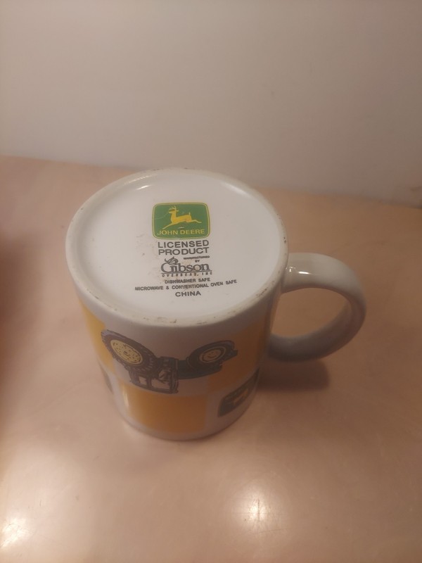 Vintage 2 John Deere Coffee Mug By Gibson Licensed Agriculture Promo 8 Ounces gallery