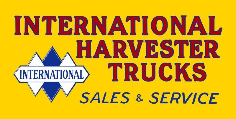 International Trucks Blue Diamond Svc. NEW Sign 24x48" USA STEEL XL Size 10 lbs
