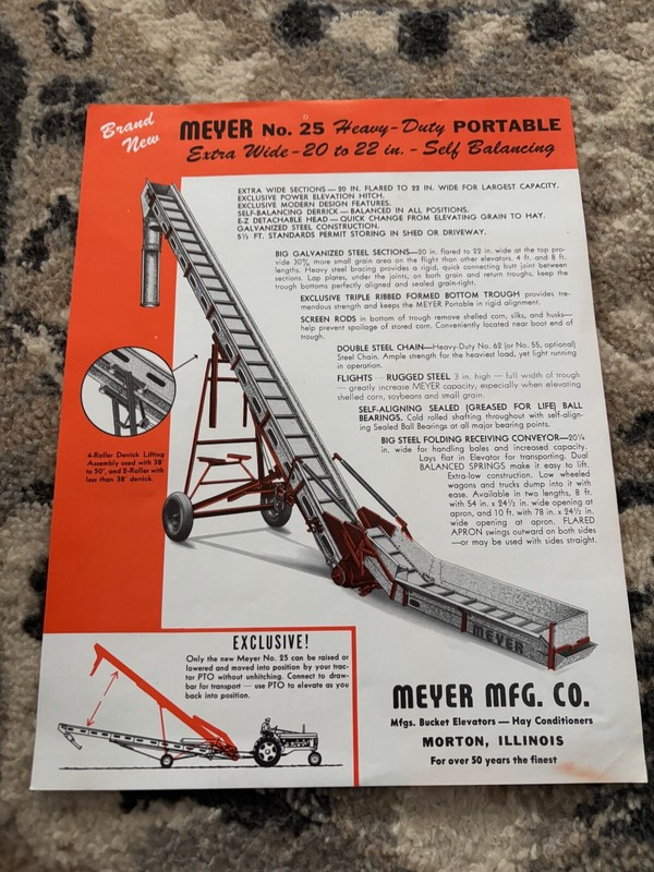 Meyer No. 25 Portable Elevator Brochure FCCA25