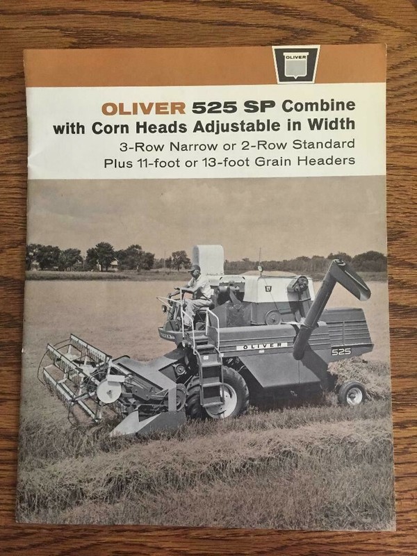 Oliver 525 SP Combine with Corn Heads Adjustable in width brochure