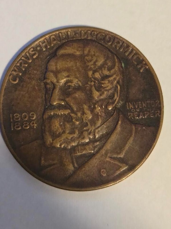 1931 Centennial of the Reaper International Harvester Cyrus Hall McCormick Coin
