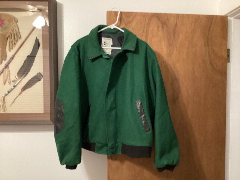 Vintage John Deere Wool Green Jacket Size XL