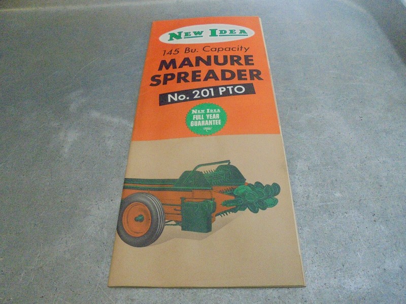 Vintage 1961 New Idea No. 201 PTO Manure Spreader Brochure