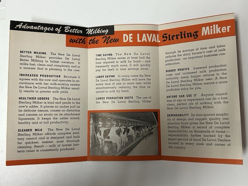 1950's De Laval Dairy Milking Machine pamphlet (22A) gallery