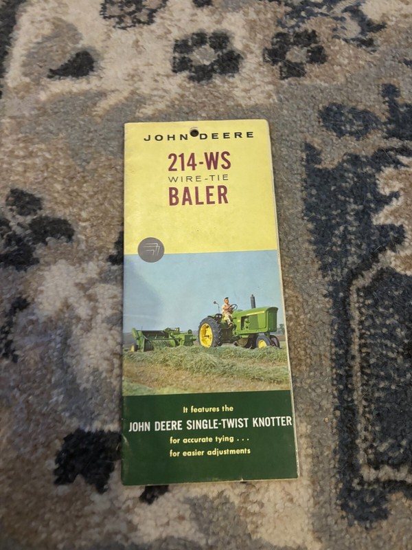 John Deere 214-WS Wire Tie Baler For 1961 Brochure FCCA