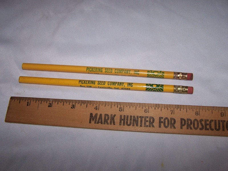 2 Vintage PICKERING SEED COMPANY INC Pencils LEWISVILLE INDIANA