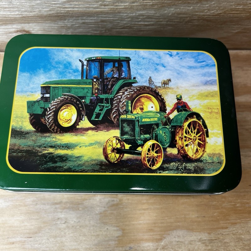 New Vintage 1996 John Deere Tractor Metal Storage Tin Box Model D Rectangular gallery