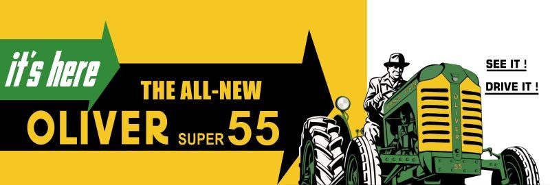 1958 Oliver Super 55 Tractor Intro NEW Metal Sign: 6×18″ Ships Free