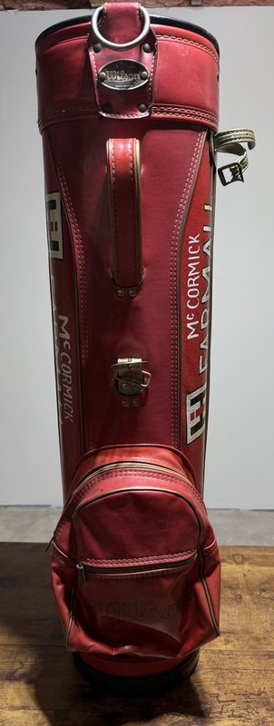 Rare Vintage Wilson Golf Bag Red Farmall International Harvester Hand Painted gallery